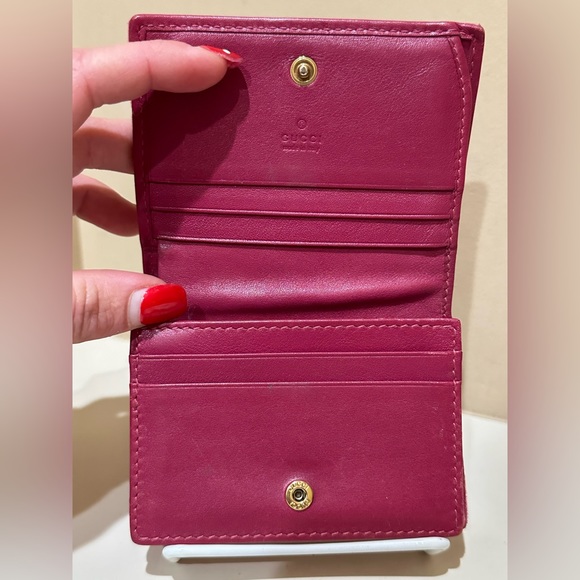 Gucci Pink Velvet Small Love GG Marmont Wallet w/box and dustbag - Picture 8 of 13